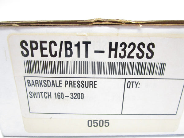 BARKSDALE B1T-H32SS 480VAC 3A 160-3200PSI NSMP