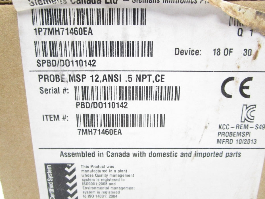 SIEMENS 7MH71460EA MSP-12 -40-60C NSMP