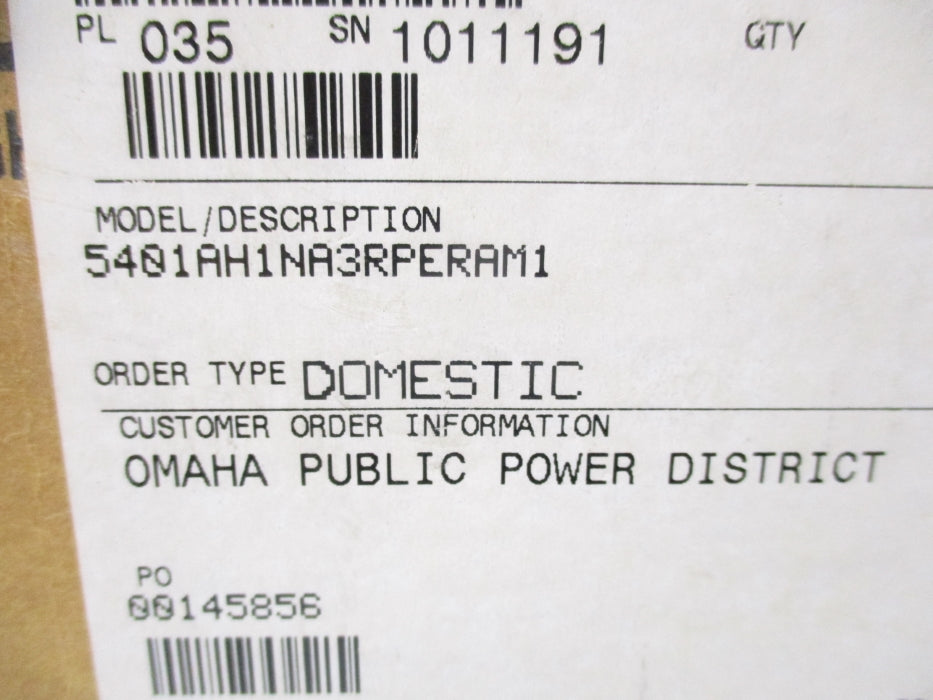 ROSEMOUNT 5401AH1NA3RPERA-M1 NSMP