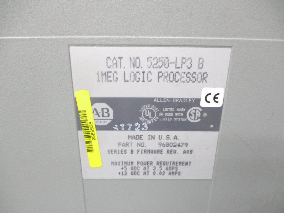 INDUSTRIAL SPARE PART 5250-LP3 SER. B 5/12VDC 0.02/2.5A REV. A08 UNMP