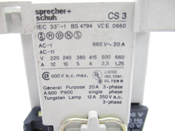SPRECHER+SCHUH CS322E 105/120V NSNP