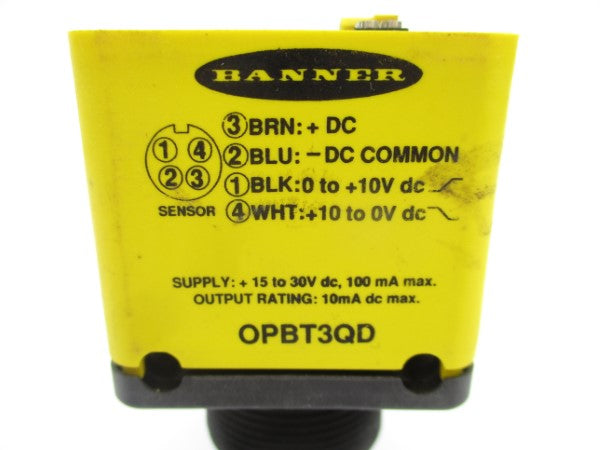 BANNER ENGINEERING OPBT3QD 15-30VDC NSNP