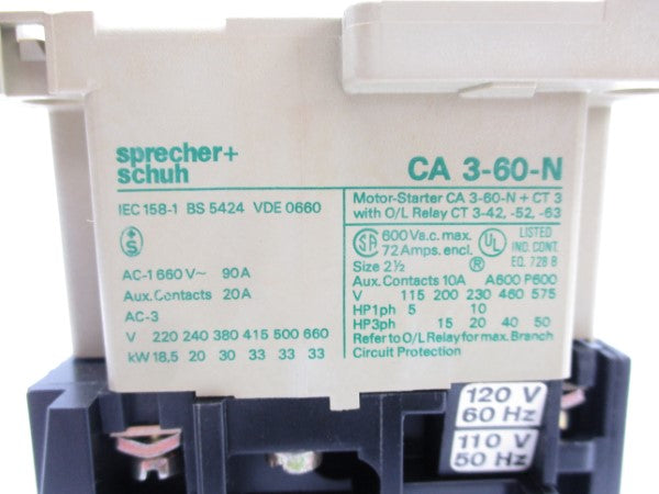 SPRECHER+SCHUH CA3-60-N-11 110/120V NSNP