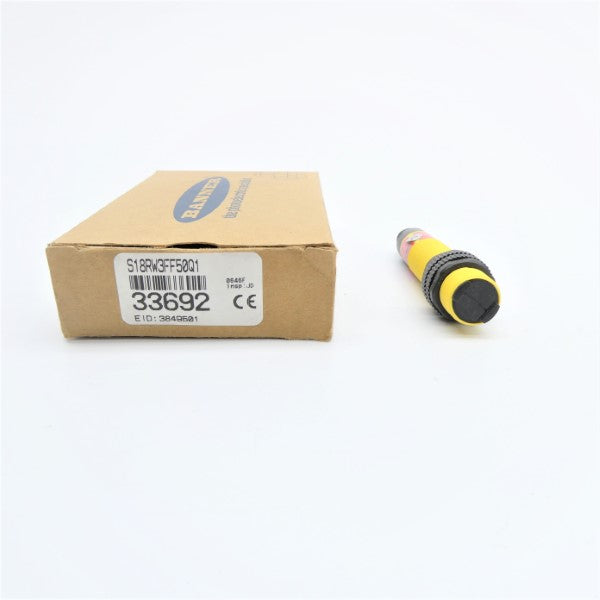 BANNER ENGINEERING S18RW3FF50Q1 33692 20-250VAC NSMP