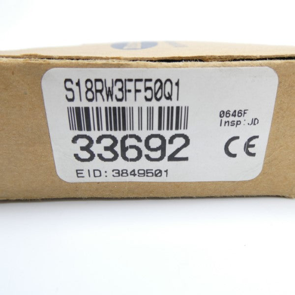BANNER ENGINEERING S18RW3FF50Q1 33692 20-250VAC NSMP