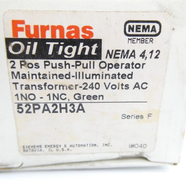 FURNAS 52PA2H3A SER. F 240VAC NSMP