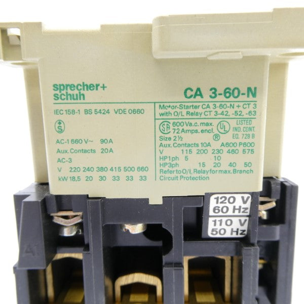 SPRECHER+SCHUH CA3-60-N-11 110/120V NSNP