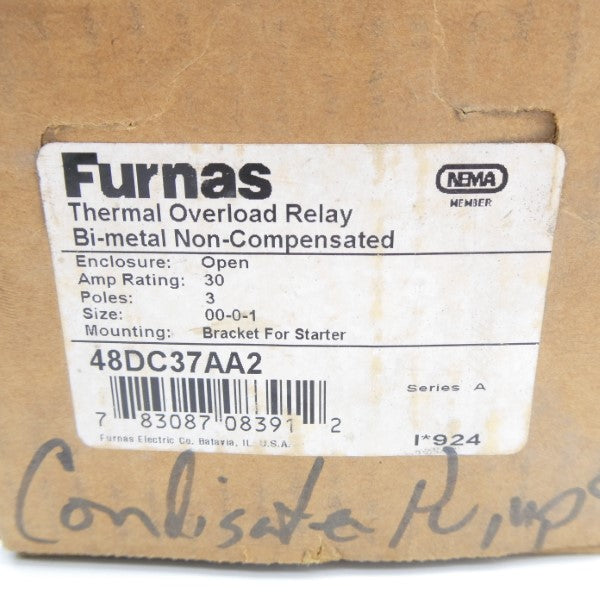FURNAS 48DC37AA2 SER. A 600VAC 30A NSMP