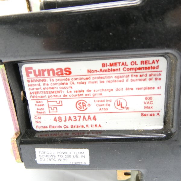 FURNAS 48JA37AA4 SER. A 600VAC 180A NSMP