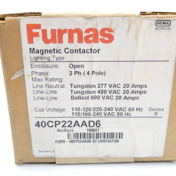 FURNAS 40CP22AAD6 SER. B 220-240VAC NSFS