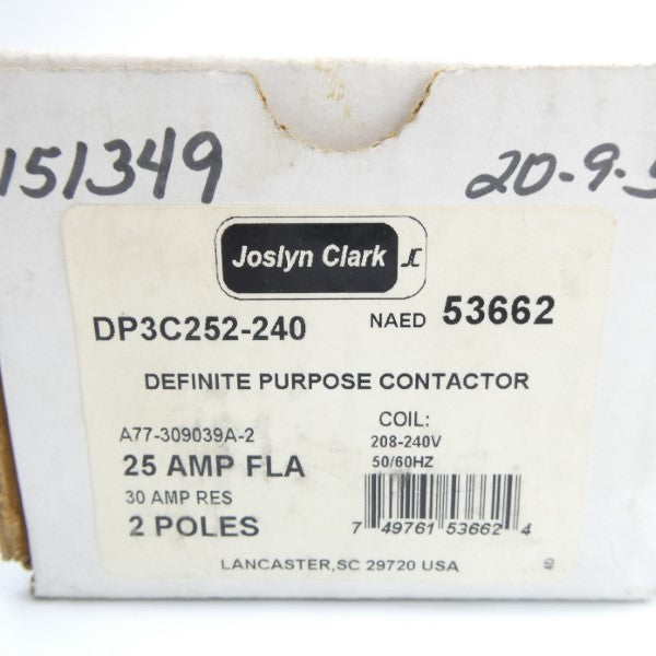 JOSLYN CLARK DP3C252-240 208-240V 30A NSMP
