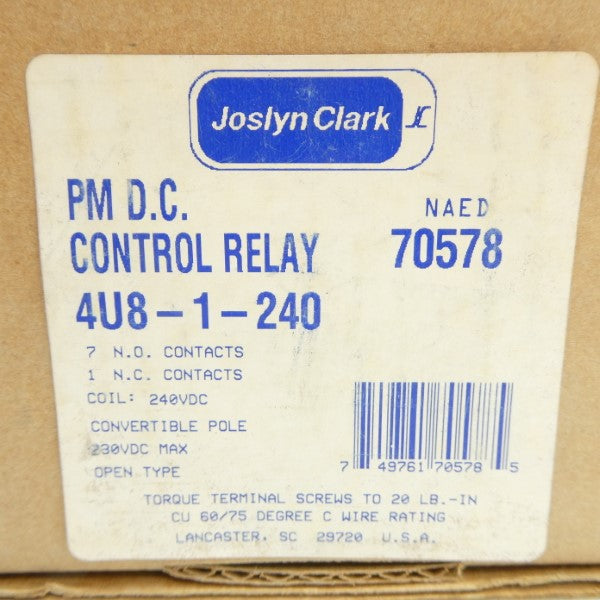 JOSLYN CLARK 4U8-1-240 240VDC NSMP