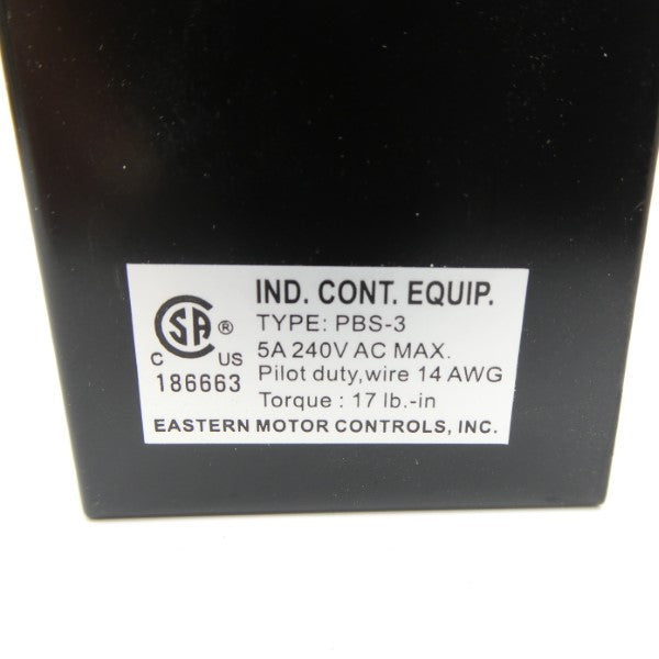 EASTERN MOTOR CONTROLS PBS-3 240VAC 5A NSNP
