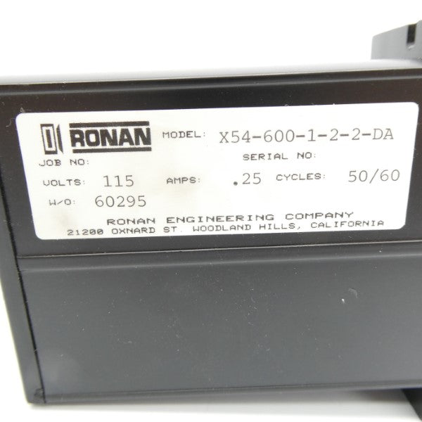 RONAN X54-600-1-2-2-DA 115V .25A NSNP