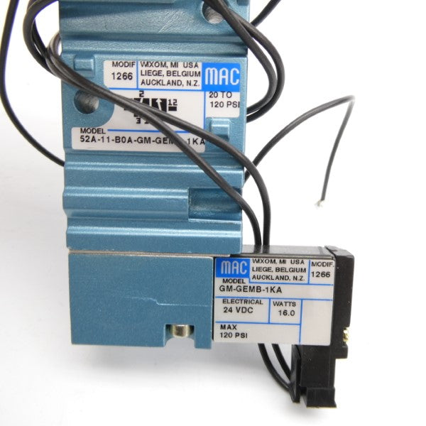MAC 52A-11-B0A-GM-GEMB-1KA 24VDC 120PSI NSMP