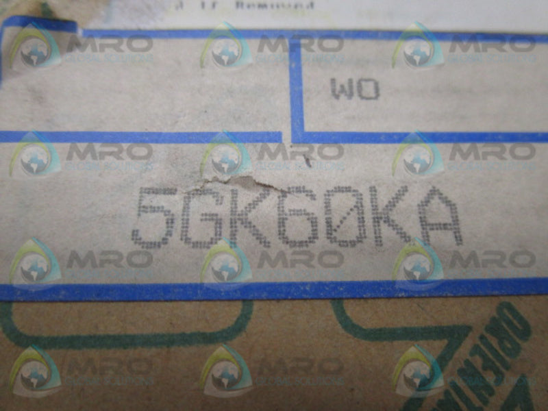 ORIENTAL MOTOR VEXTA 5GK60KA GEARHEAD  NSMP