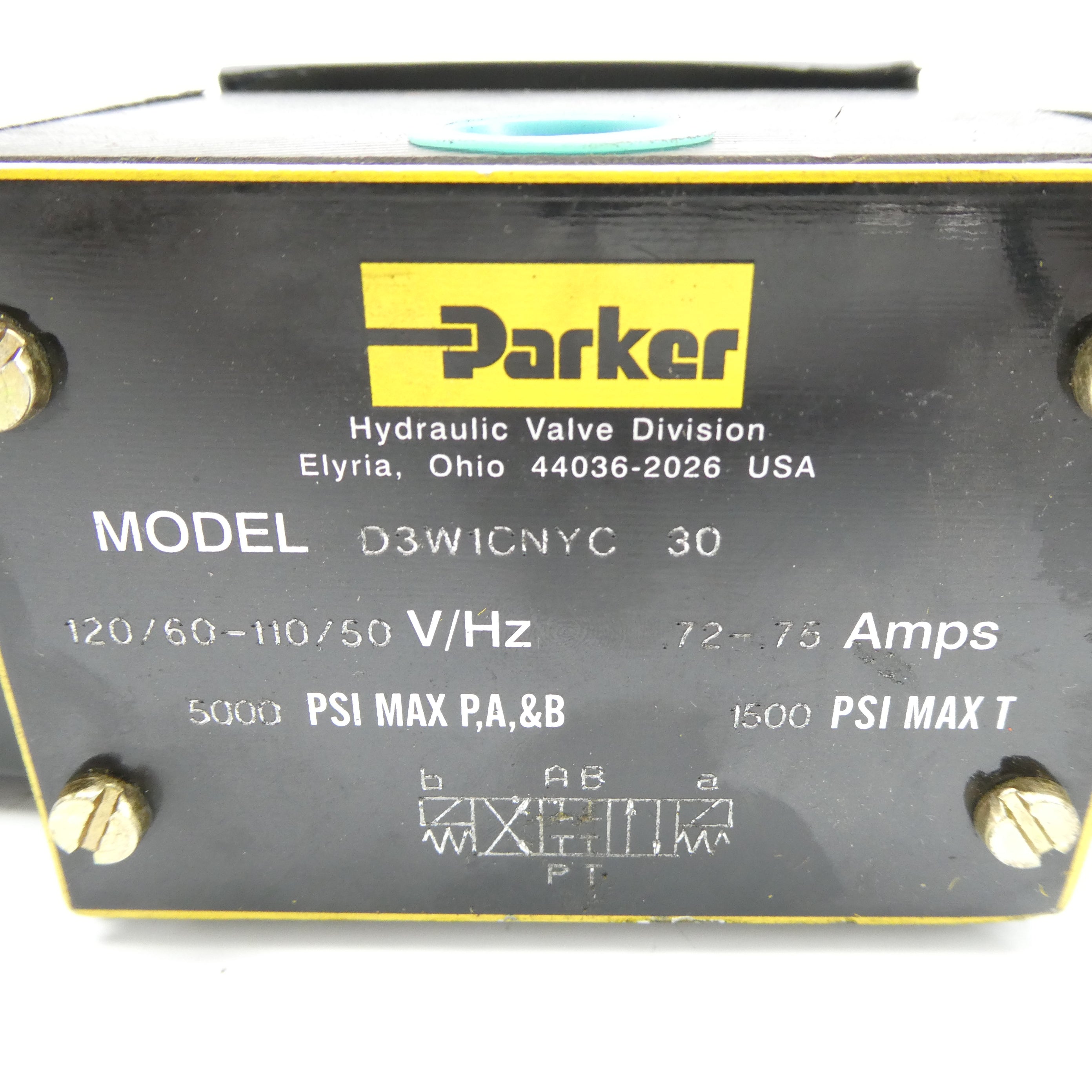 PARKER D3WICNYC 110-120V 72-75A 5000PSI NSNP
