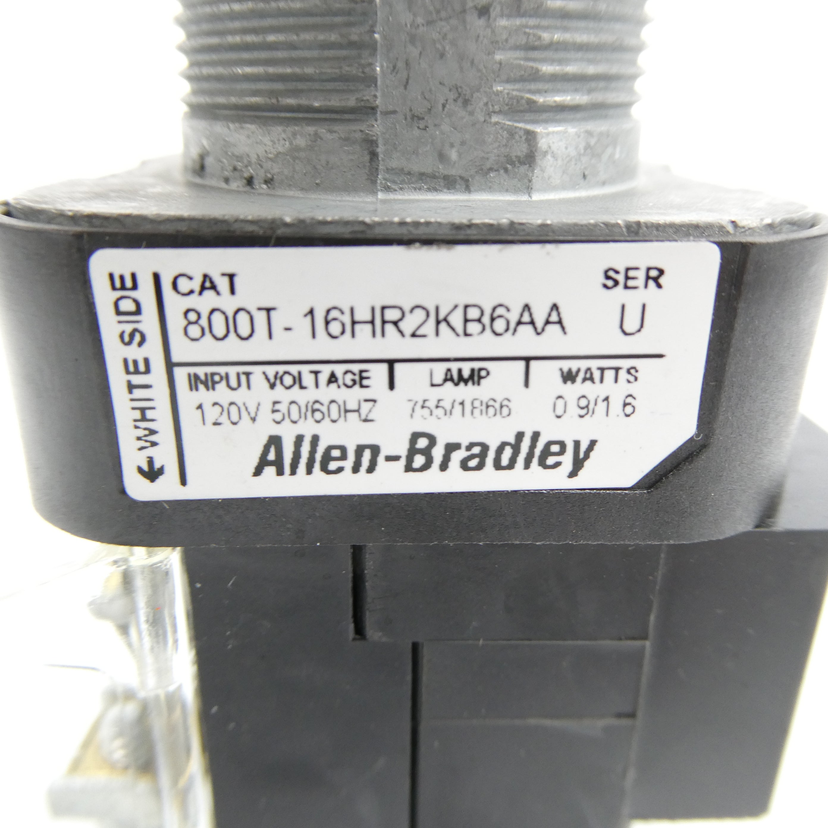 ALLEN BRADLEY 800T-16HR2KB6AA SER. U 120V NSNP
