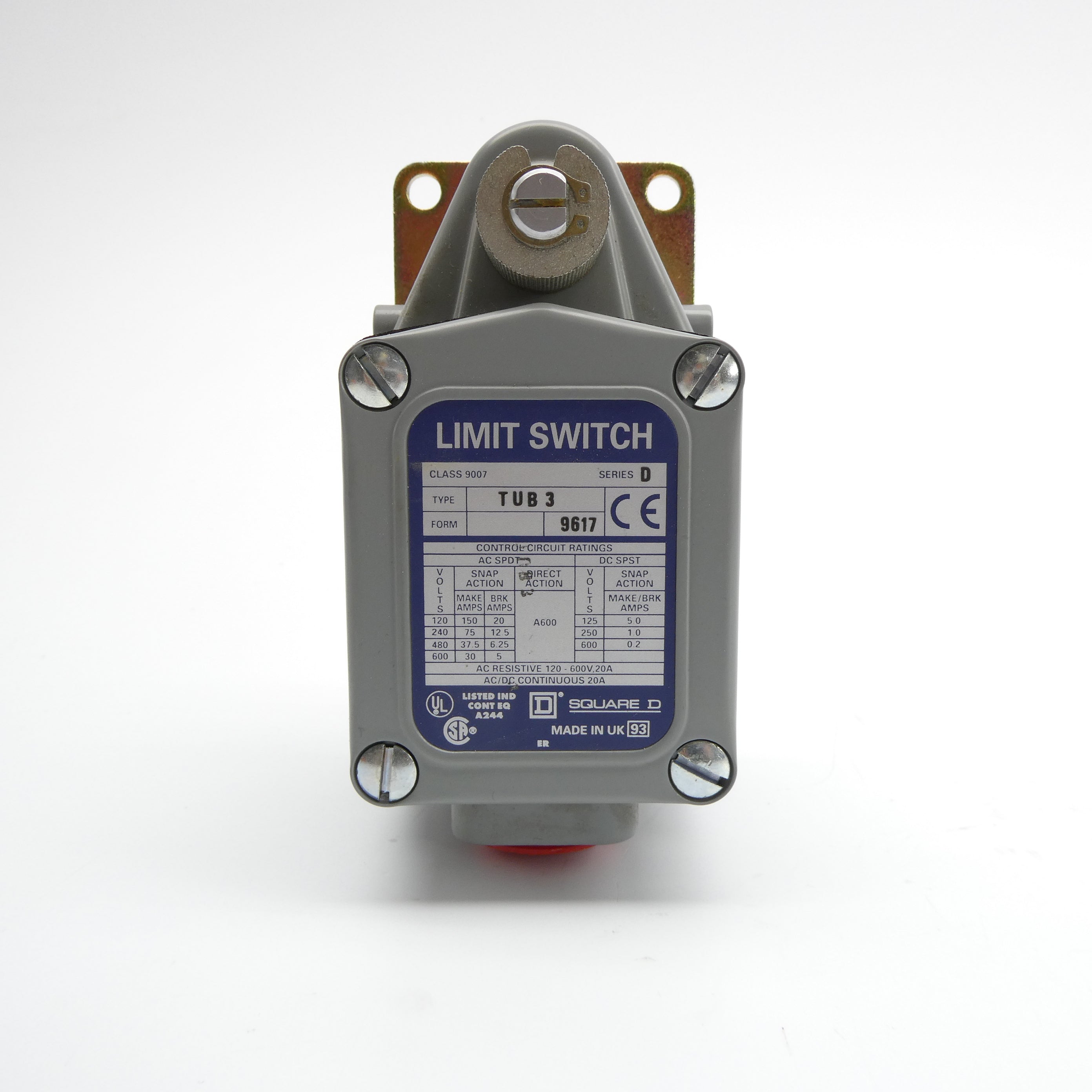 SQUARE D 9007TUB3 SER. D 120-600VAC 20A NSNP