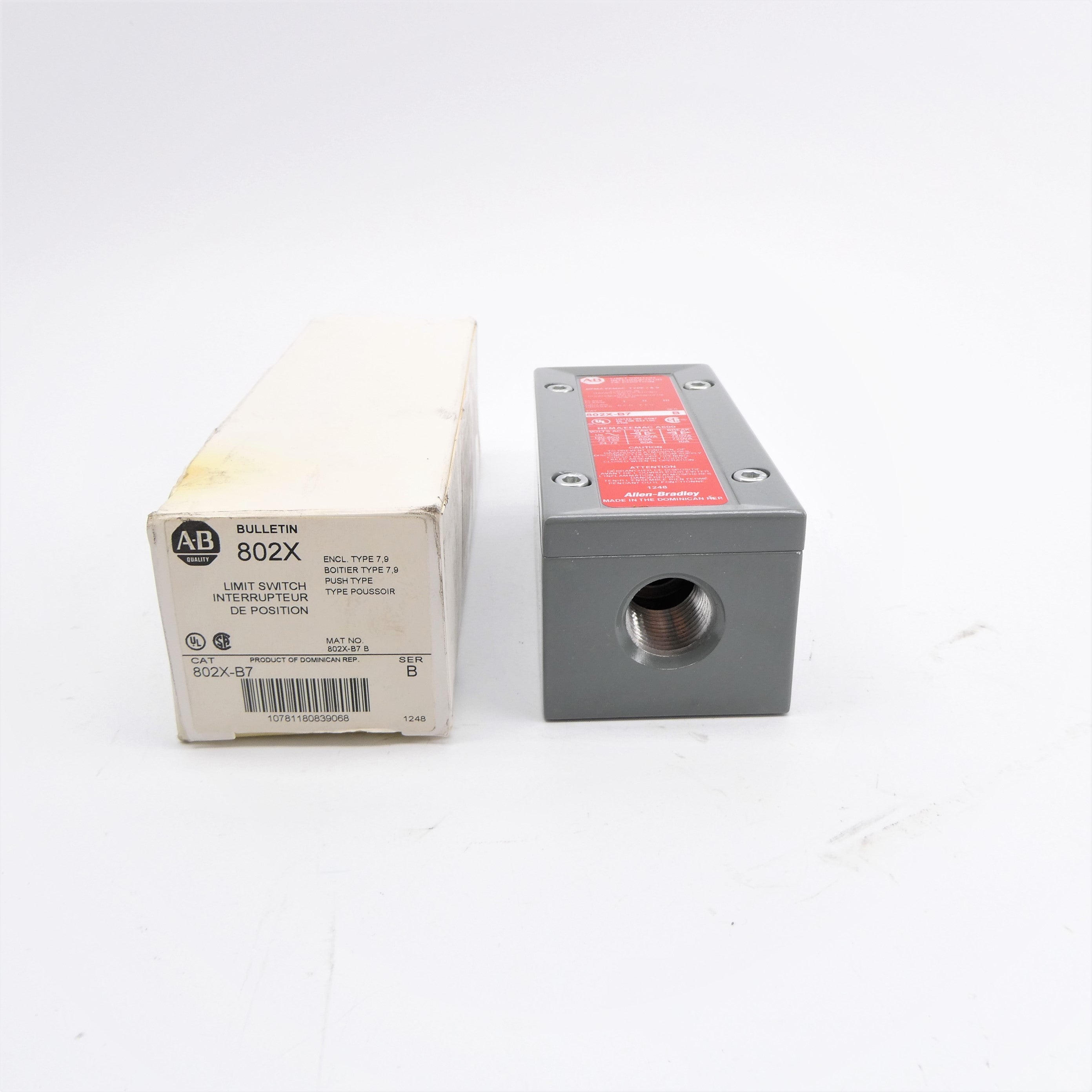 ALLEN BRADLEY 802X-B7 SER. B 120-600VAC (WH) NSMP