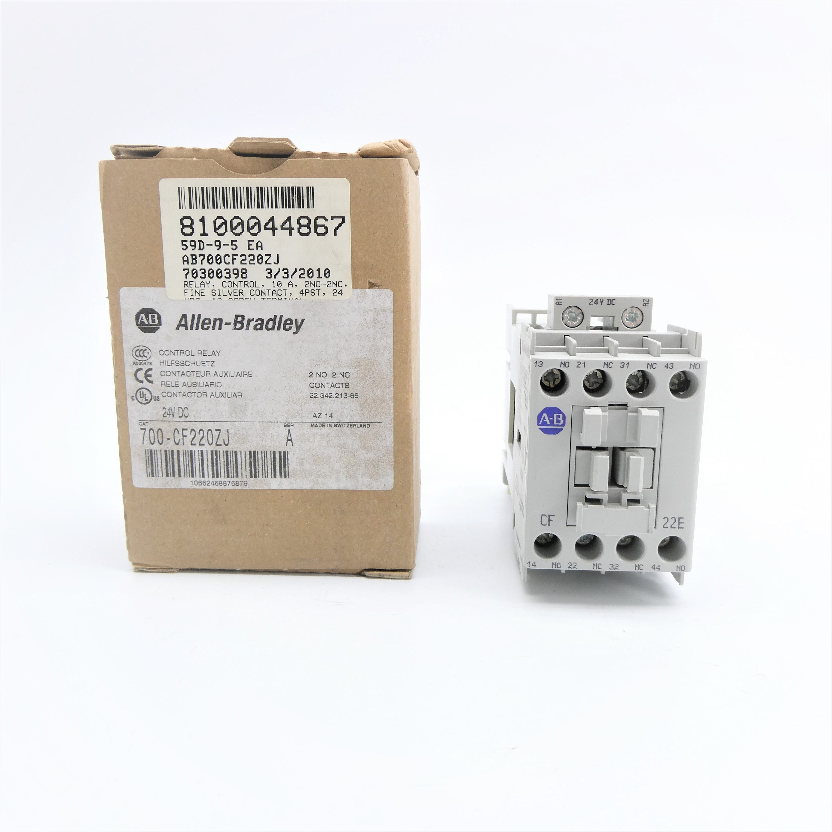 ALLEN BRADLEY 700-CF220ZJ SER. A 24VDC (BR/WH) NSMP