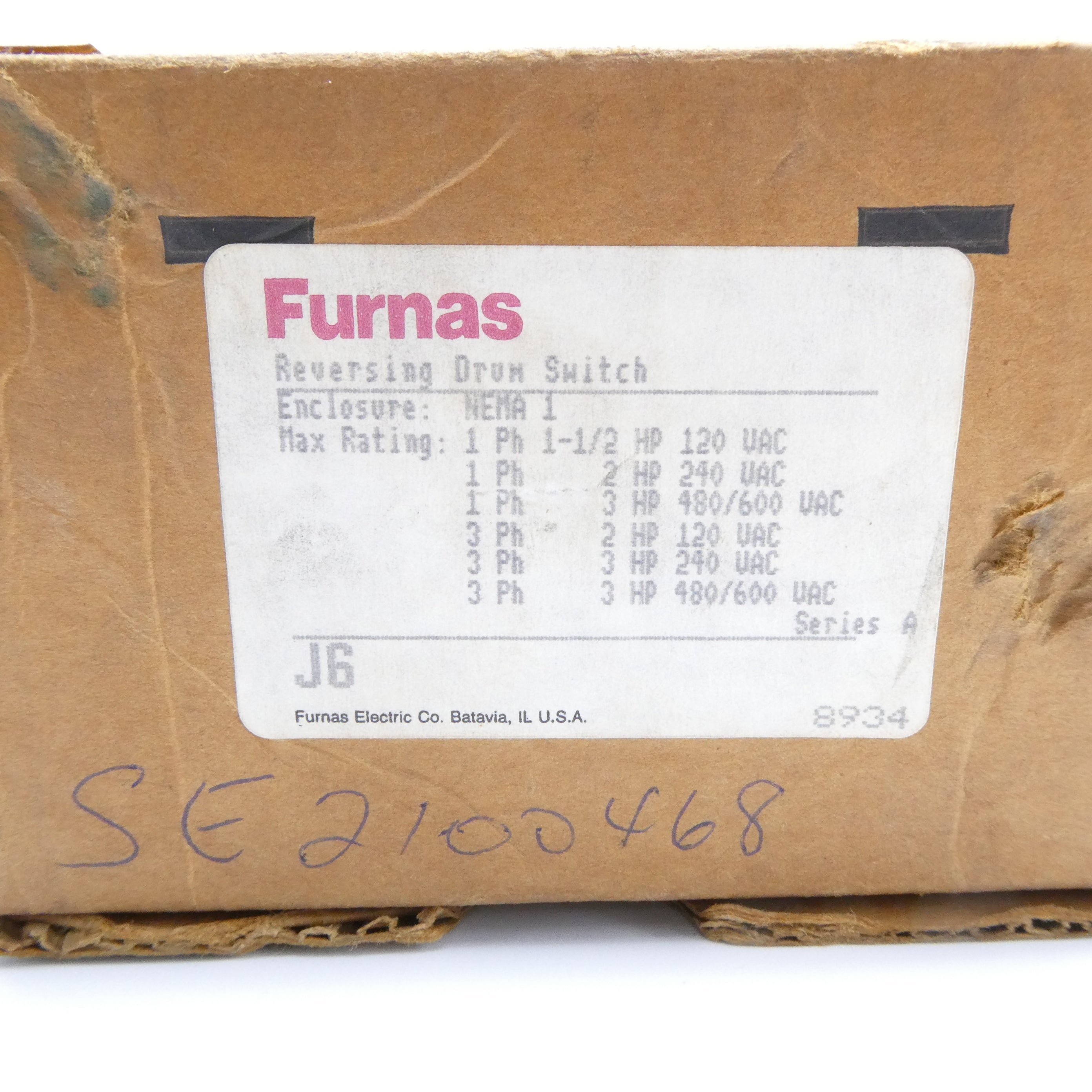 FURNAS J6 SER. A 480/600VAC NSMP