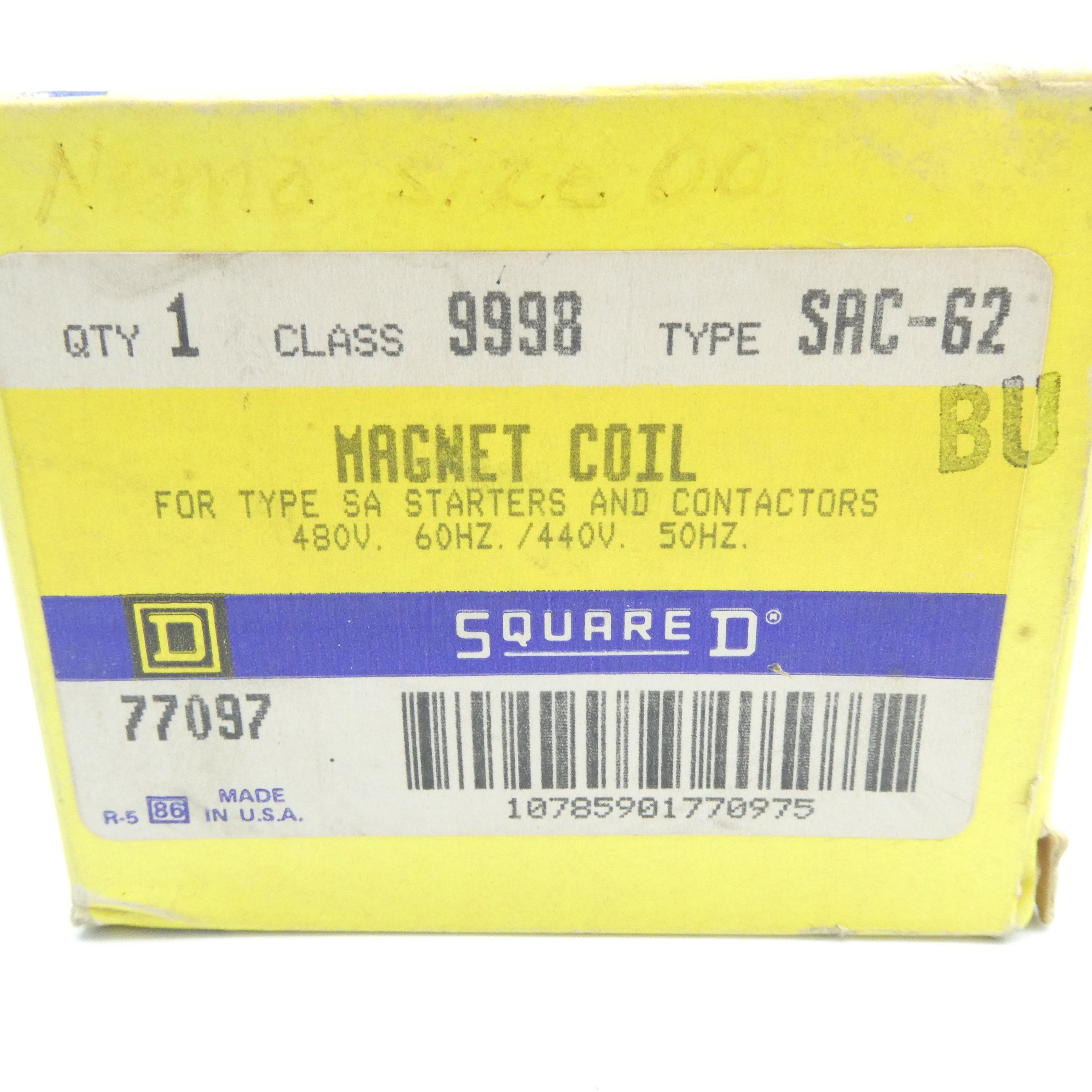 SQUARE D 9998SAC-62 440/480V NSMP