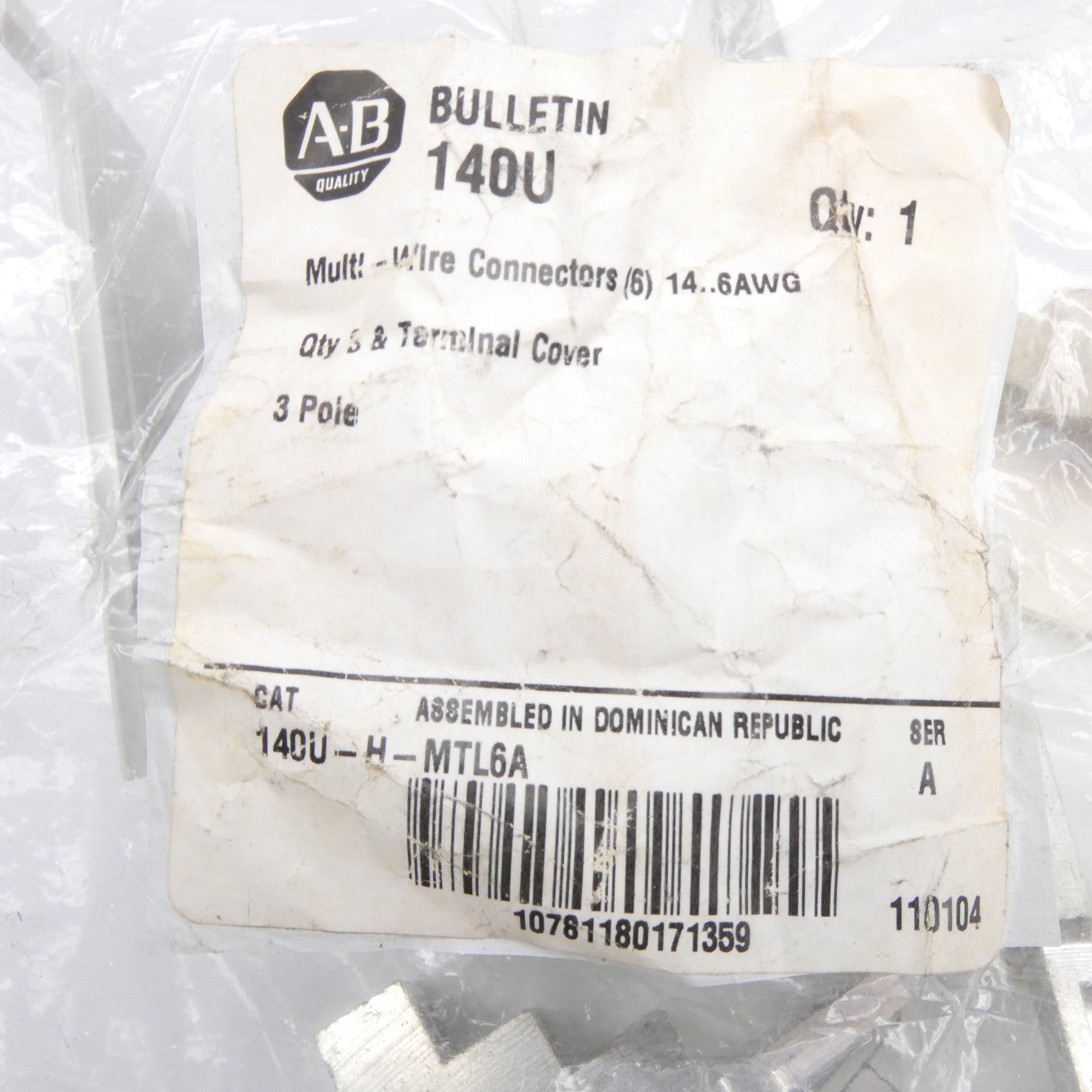 ALLEN BRADLEY 140U-H-MTL6A SER. A NSMP