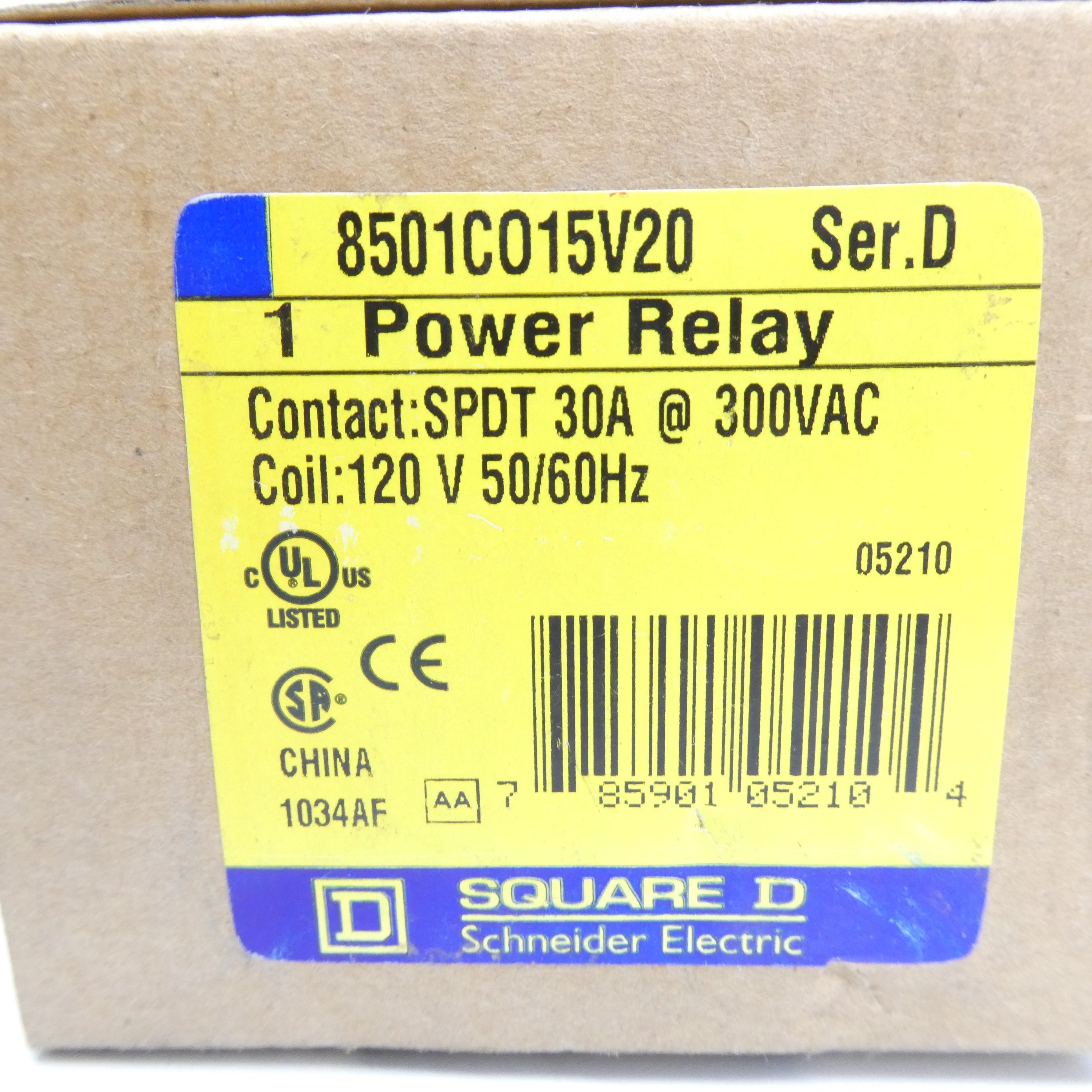 SQUARE D 8501CO15V20 SER. D 120V NSMP