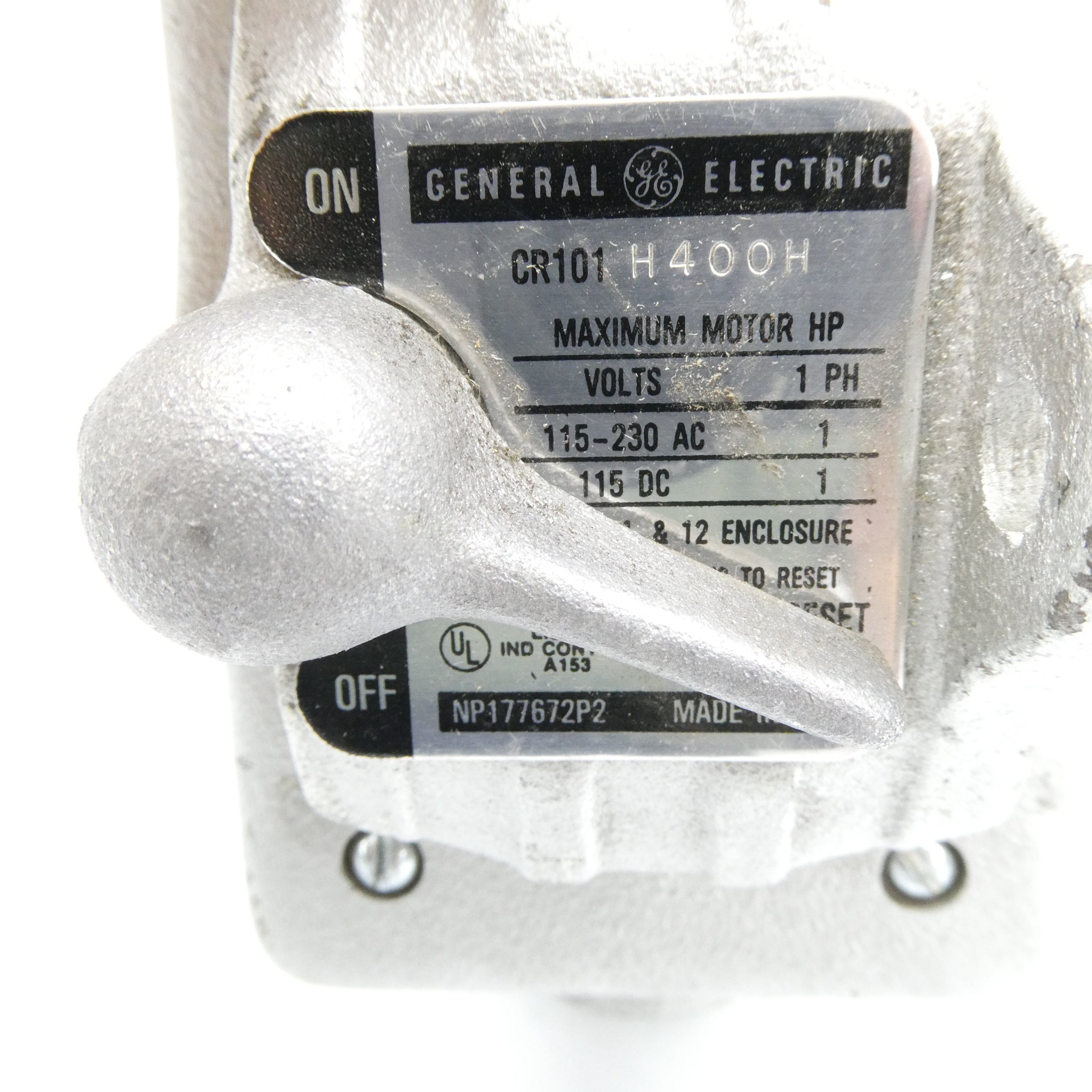 GENERAL ELECTRIC CR101H400H 115-230VAC NSNP