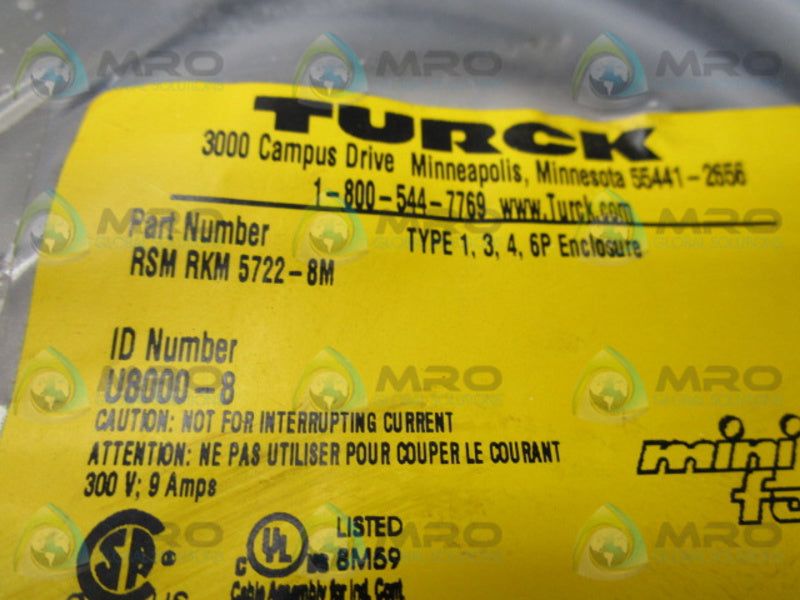 TURCK RSMRKM5722-8M CABLE  NSMP