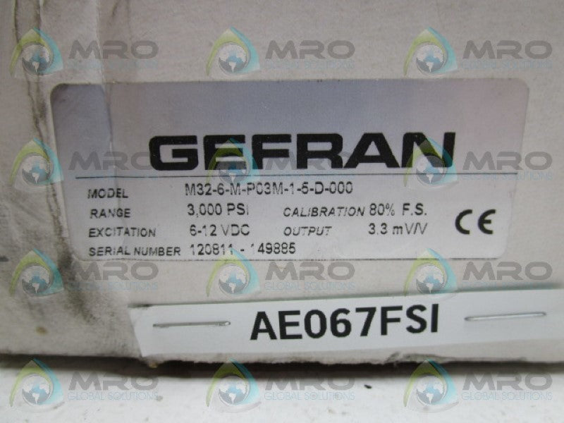 GEFRAN M32-6-MP03M-1-5-D-000  NSMP
