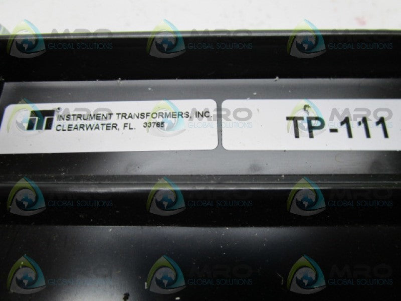 INSTRUMENT TRANSFORMERS TP-111 TEST PLUG SWITCH  NSNP