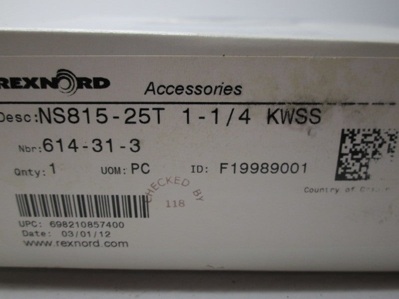 REXNORD NS815-25T PLASTIC SPROCKET 1-1/4"  NSMP