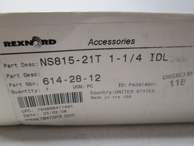 REXNORD NS815-21T IDLER ROLLER CHAIN SPROCKET 1-1/4"  NSMP