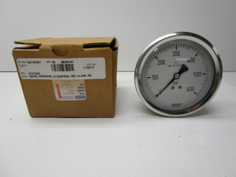 WIKA 9737200 PRESSURE GAUGE 0-600 PSIG  NSMP