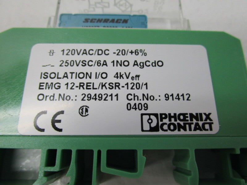 PHOENIX CONTACT EMG12REL/KSR-120/1 120VAC NSNP