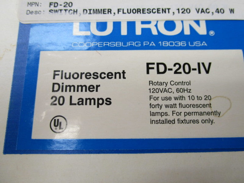 LUTRON FD-20-IV NSMP