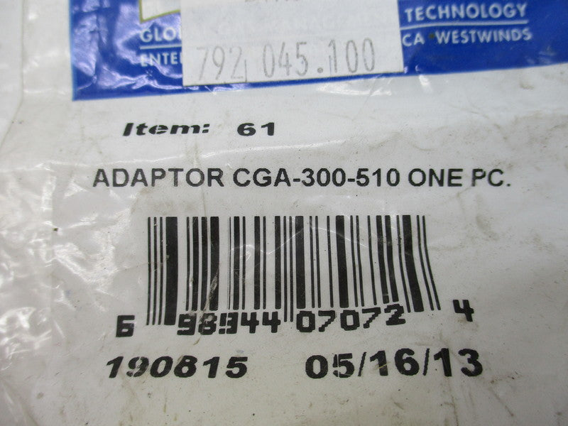 WESTERN ENTERPRISES 61 CGA-300-510-ONEPC NSMP