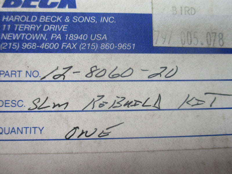 BECK 12-8060-20 NSMP