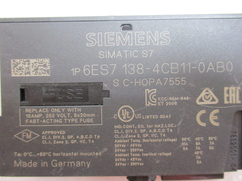 SIEMENS 6ES7138-4CB11-0AB0 24-230VAC NSNP