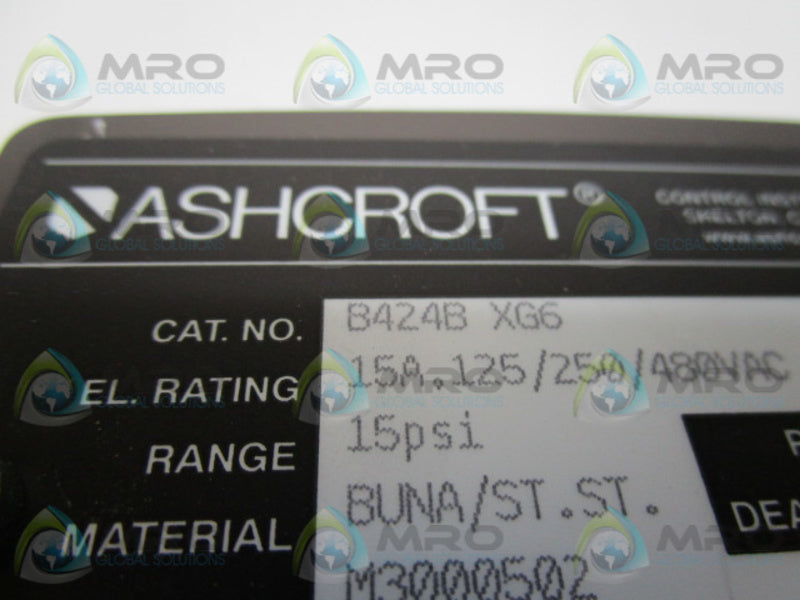 ASHCROFT B424BXG6 15PSI  NSMP