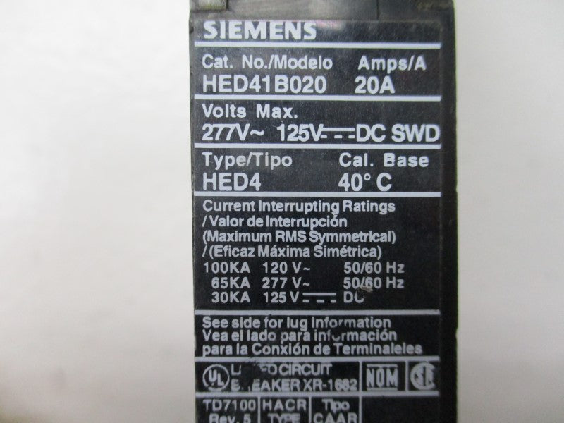 SIEMENS HED41B020  UNMP