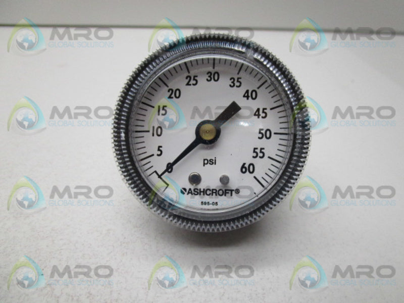 ASHCROFT 20W1001TH02BXUC60# 0-60PSI PRESSURE GAUGE  NSMP