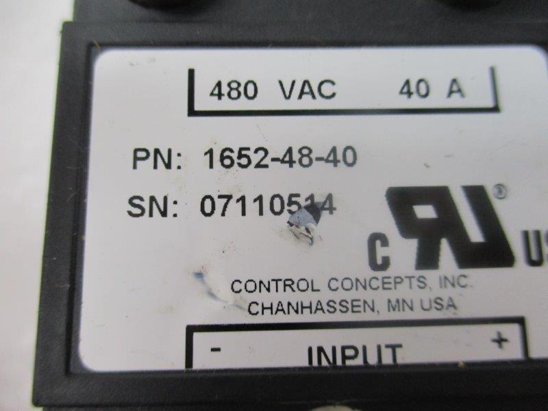 CONTROL CONCEPTS 1652-48-40 (AS PICTURED)  NSNP