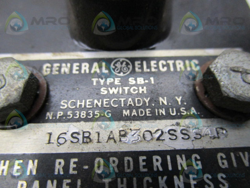 GENERAL ELECTRIC 16SB1AB302SSS4P ROTARY SWITCH (AS PICTURED)  UNMP