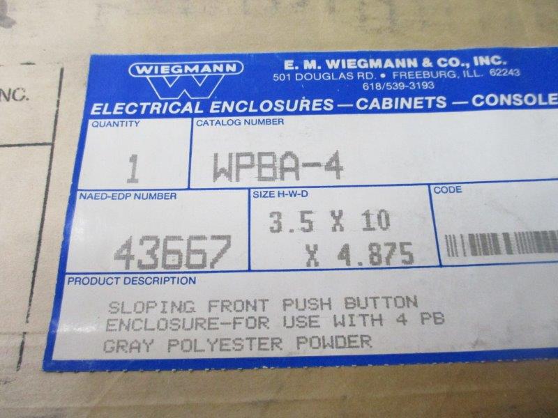 WIEGMANN WPBA-4 NSFS