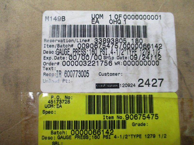 ASHCROFT TYPE 1279 4-1/2" NSMP