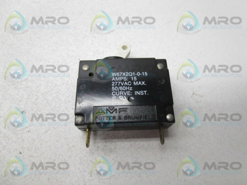 POTTER & BRUMFIELD W67X2Q1015 CIRCUIT BREAKER 15A  NSMP