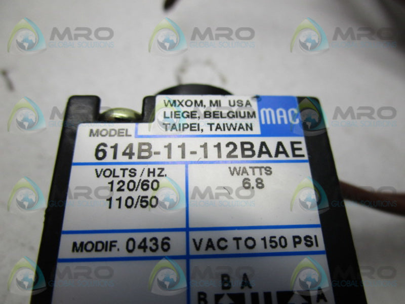 MAC 614B-11-112BAAE SOLENOID VALVE  NSMP